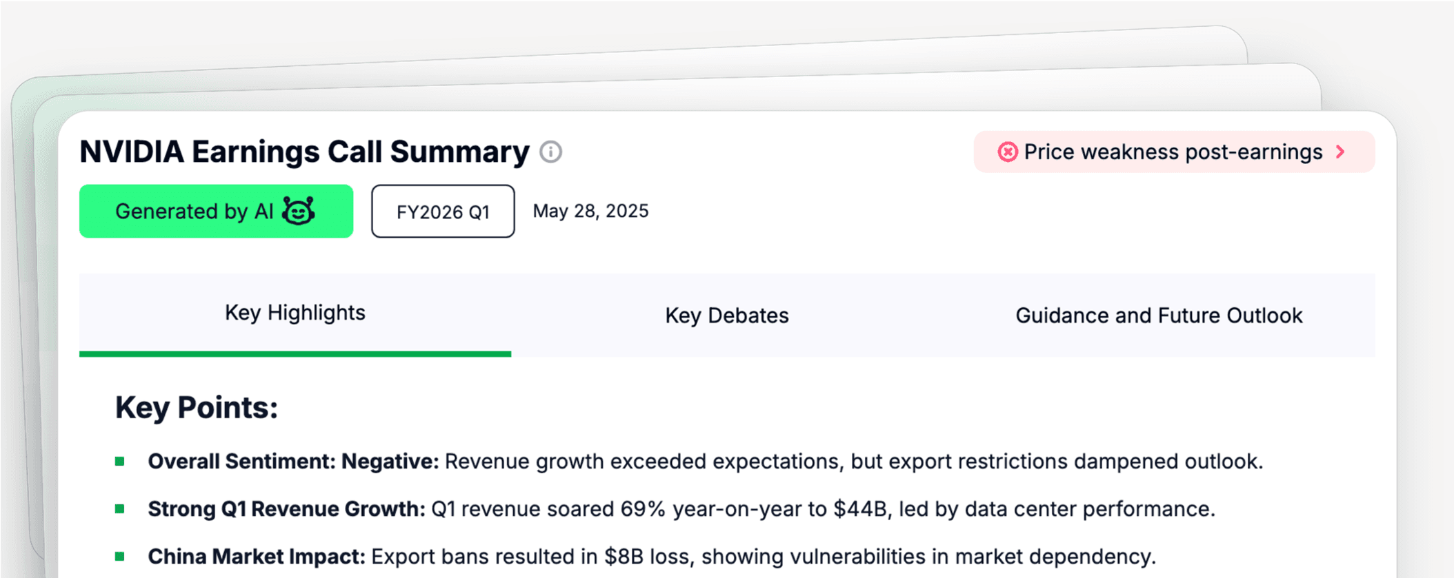 Earnings Summary